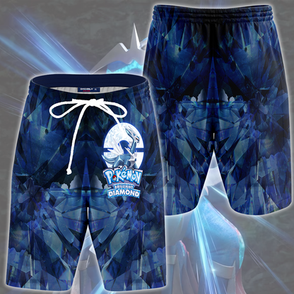 Pokemon Brilliant Diamond Video Game All Over Printed T-shirt Tank Top Zip Hoodie Pullover Hoodie Hawaiian Shirt Beach Shorts Joggers Beach Shorts