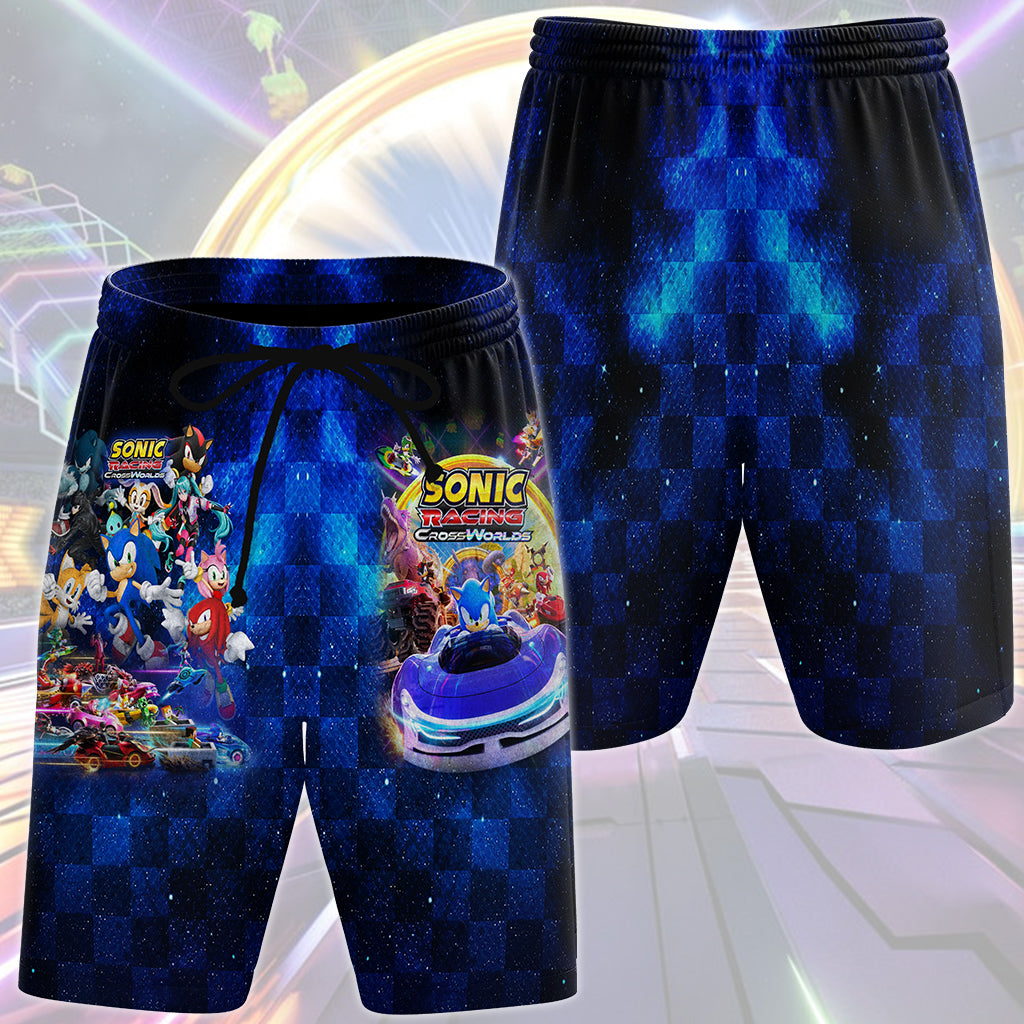 Sonic Racing: CrossWorlds Video Game All Over Printed T-shirt Tank Top Zip Hoodie Pullover Hoodie Hawaiian Shirt Beach Shorts Joggers Beach Shorts
