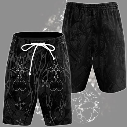 Kingdom Hearts Symbols The Nobody Sigil Video Game All Over Printed T-shirt Tank Top Zip Hoodie Pullover Hoodie Hawaiian Shirt Beach Shorts Joggers