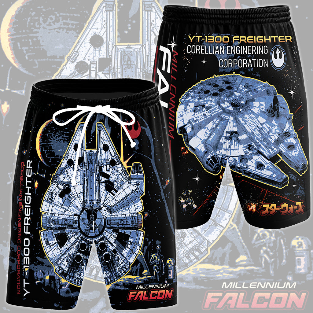 Star Wars Millennium Falcon Video Game All Over Printed T-shirt Tank Top Zip Hoodie Pullover Hoodie Hawaiian Shirt Beach Shorts Joggers Beach Shorts
