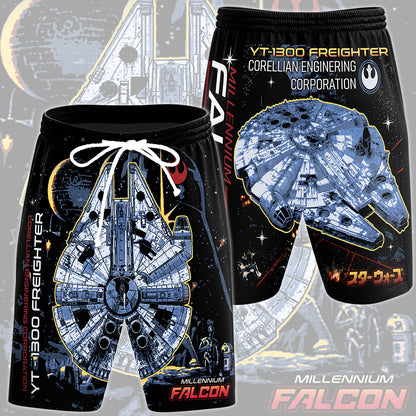 Star Wars Millennium Falcon Video Game All Over Printed T-shirt Tank Top Zip Hoodie Pullover Hoodie Hawaiian Shirt Beach Shorts Joggers Beach Shorts