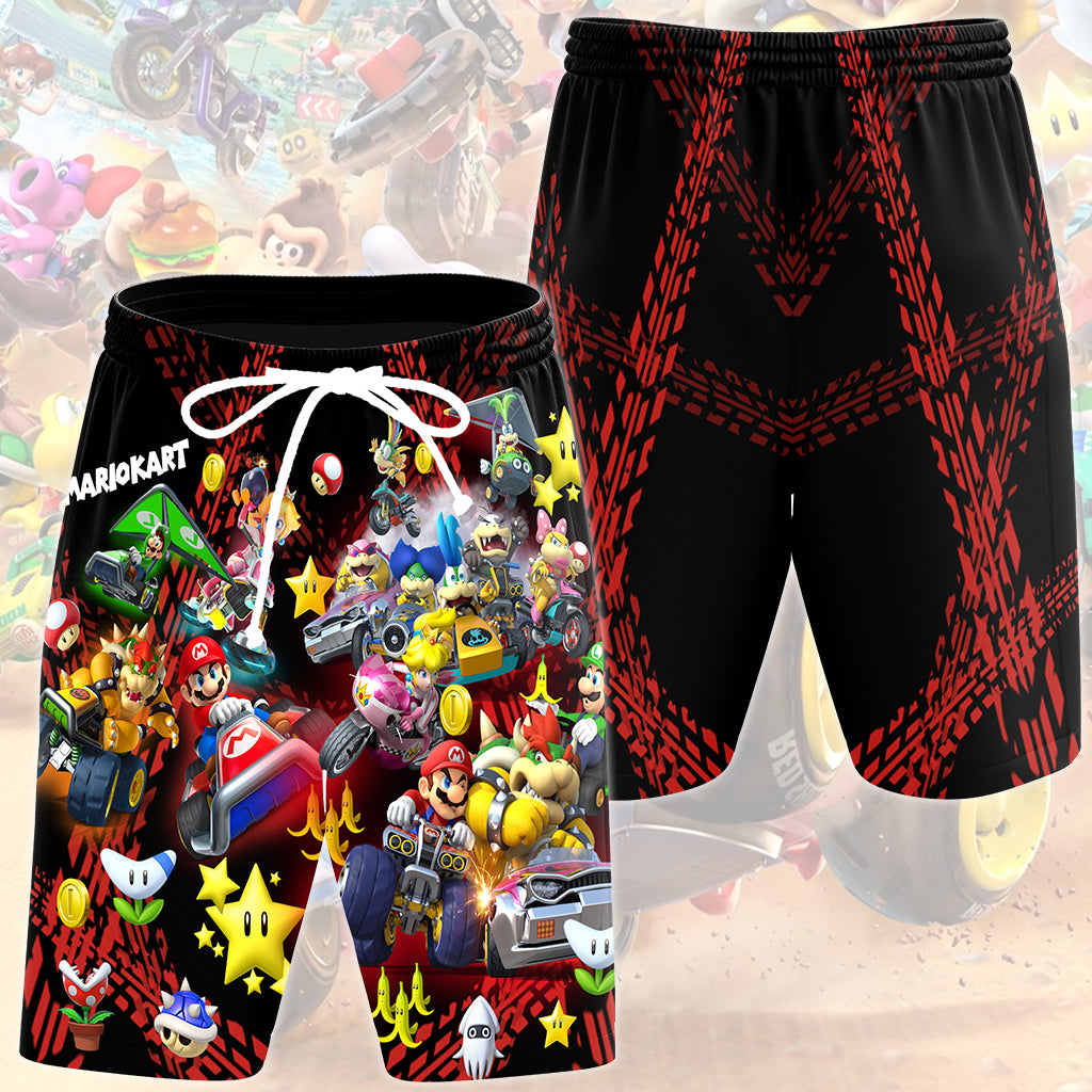 Mario Kart Video Game All Over Printed T-shirt Tank Top Zip Hoodie Pullover Hoodie Hawaiian Shirt Beach Shorts Joggers Beach Shorts