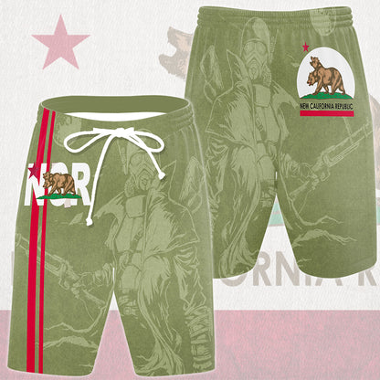 Fallout New California Republic (NCR) Video Game All Over Printed T-shirt Tank Top Zip Hoodie Pullover Hoodie Hawaiian Shirt Beach Shorts Joggers