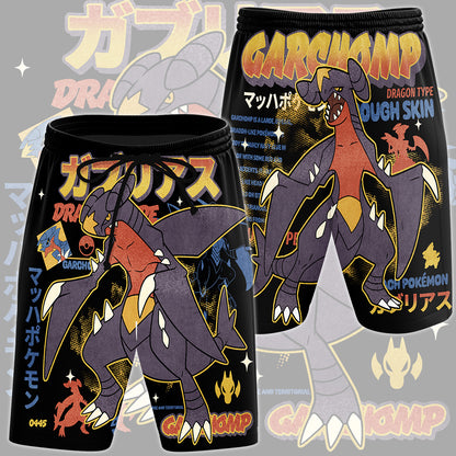 Pokemon Garchomp Video Game All Over Printed T-shirt Tank Top Zip Hoodie Pullover Hoodie Hawaiian Shirt Beach Shorts Joggers