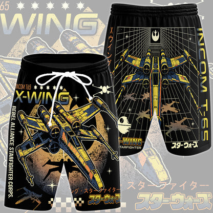 Star Wars X-Wing Star Fighter Video Game All Over Printed T-shirt Tank Top Zip Hoodie Pullover Hoodie Hawaiian Shirt Beach Shorts Joggers Beach Shorts