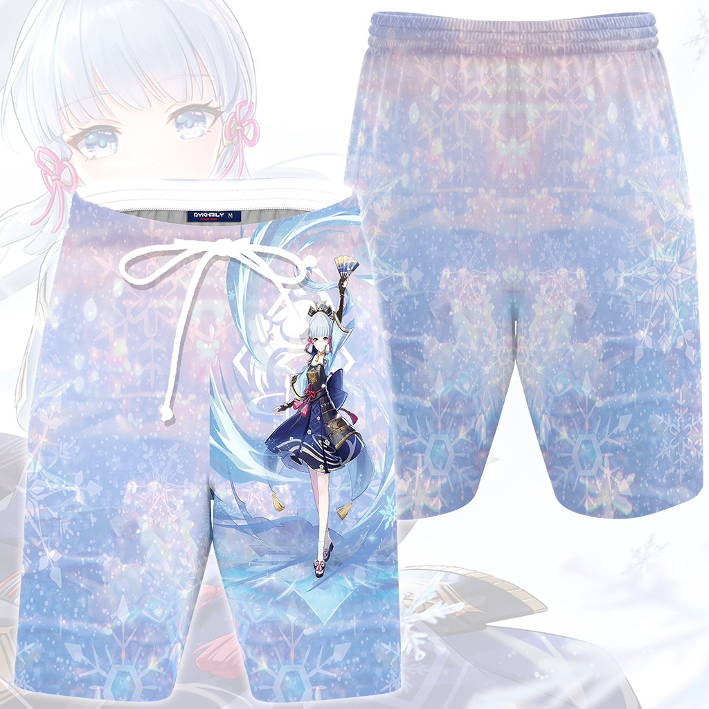 Genshin Impact Ayaka Video Game All Over Printed T-shirt Tank Top Zip Hoodie Pullover Hoodie Hawaiian Shirt Beach Shorts Joggers Beach Shorts
