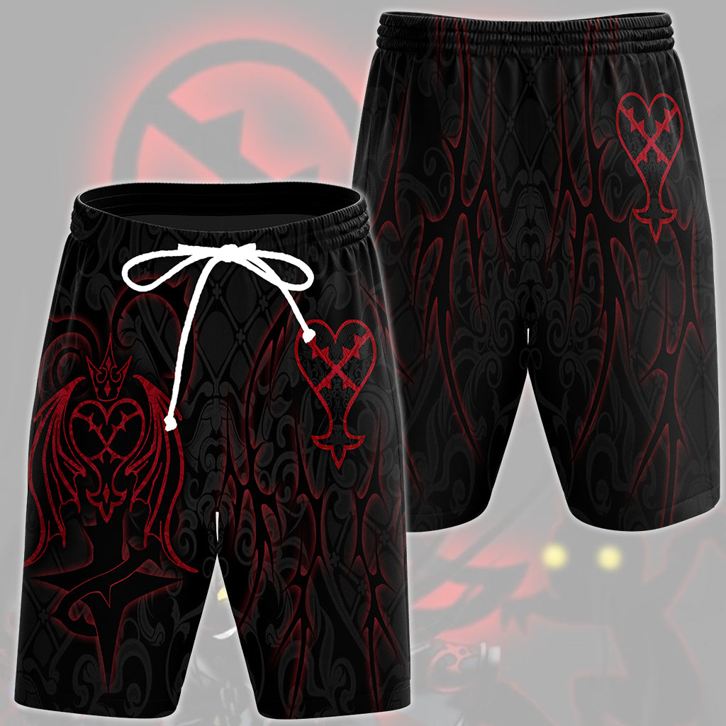 Kingdom Hearts Symbols The Heartless Emblem Video Game All Over Printed T-shirt Tank Top Zip Hoodie Pullover Hoodie Hawaiian Shirt Beach Shorts Joggers Beach Shorts