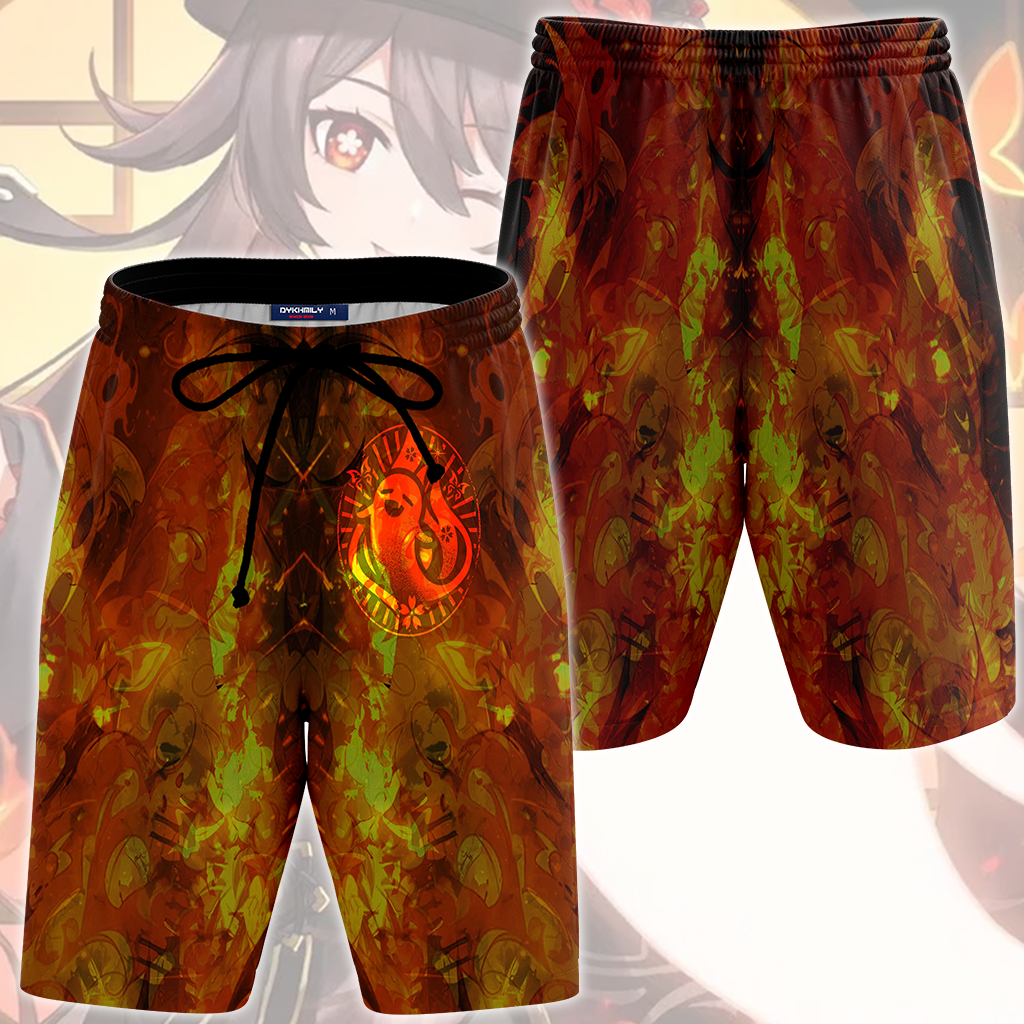 Genshin Impact Hu Tao Video Game All Over Printed T-shirt Tank Top Zip Hoodie Pullover Hoodie Hawaiian Shirt Beach Shorts Joggers Beach Shorts