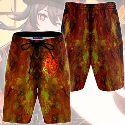 Genshin Impact Hu Tao Video Game All Over Printed T-shirt Tank Top Zip Hoodie Pullover Hoodie Hawaiian Shirt Beach Shorts Joggers Beach Shorts