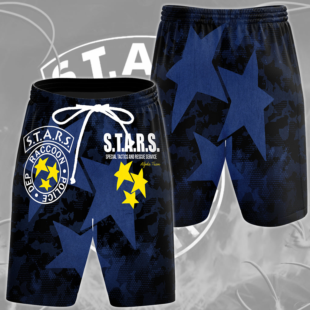 Resident Evil S.T.A.R.S. Alpha Team Video Game All Over Printed T-shirt Tank Top Zip Hoodie Pullover Hoodie Hawaiian Shirt Beach Shorts Joggers