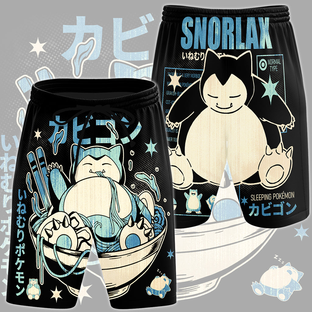 Pokemon Snorlax Video Game All Over Printed T-shirt Tank Top Zip Hoodie Pullover Hoodie Hawaiian Shirt Beach Shorts Joggers Beach Shorts