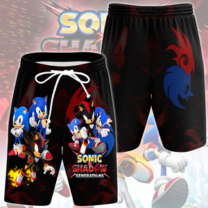 Sonic X Shadow Generations Video Game All Over Printed T-shirt Tank Top Zip Hoodie Pullover Hoodie Hawaiian Shirt Beach Shorts Joggers Beach Shorts S 