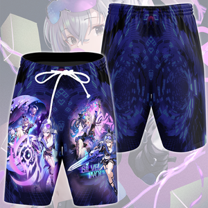 Honkai: Star Rail Silver Wolf Video Game All Over Printed T-shirt Tank Top Zip Hoodie Pullover Hoodie Hawaiian Shirt Beach Shorts Joggers Beach Shorts S 