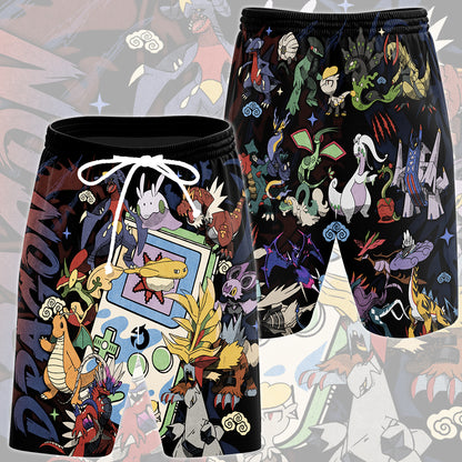 Pokemon Dragon Type Club Video Game All Over Printed T-shirt Tank Top Zip Hoodie Pullover Hoodie Hawaiian Shirt Beach Shorts Joggers