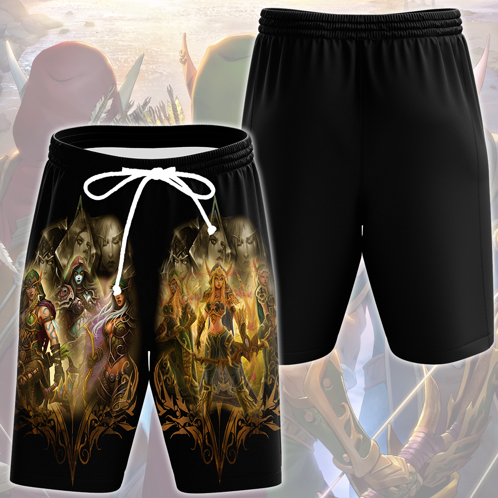 World Of Warcraft The Windrunner Sisters (Alleria, Sylvanas, Vereesa) Video Game All Over Printed T-shirt Tank Top Zip Hoodie Pullover Hoodie Hawaiian Shirt Beach Shorts Joggers Beach Shorts