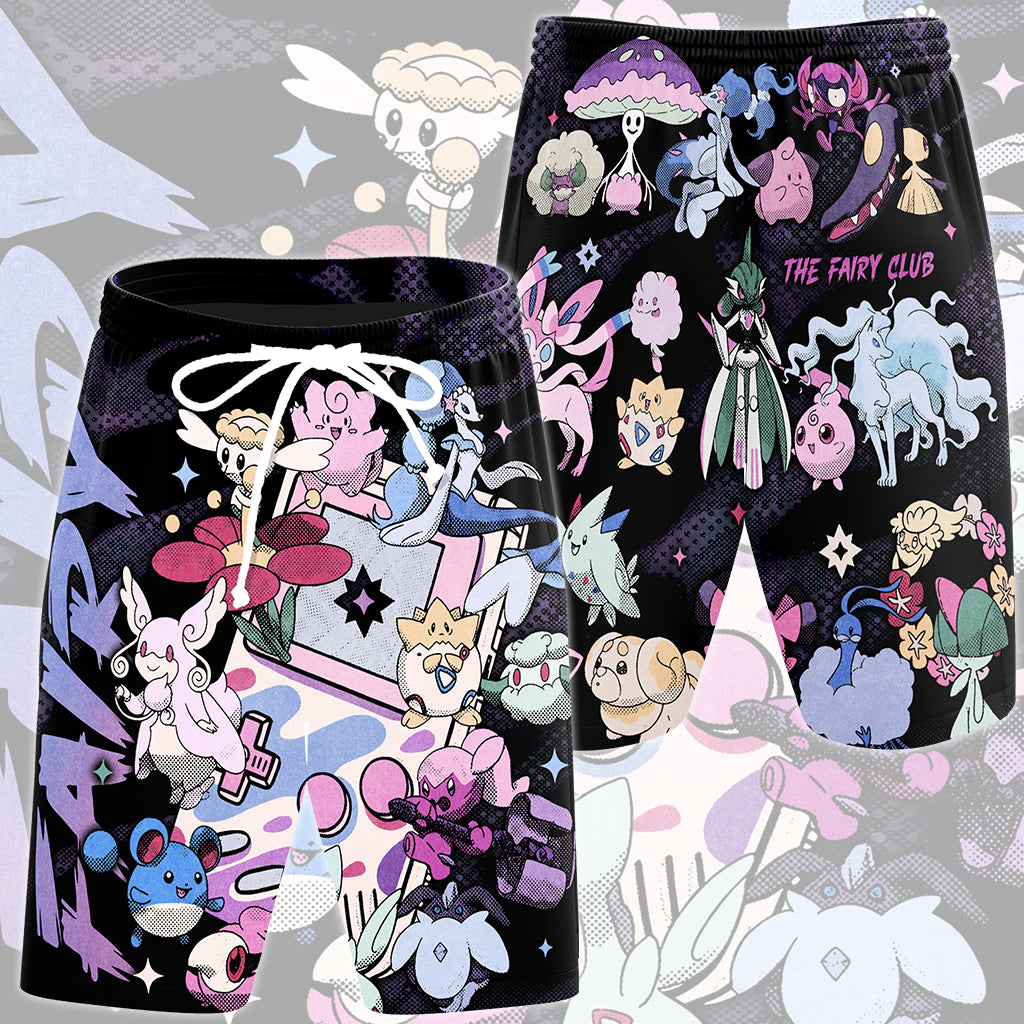 Pokemon Fairy Type Club Video Game All Over Printed T-shirt Tank Top Zip Hoodie Pullover Hoodie Hawaiian Shirt Beach Shorts Joggers