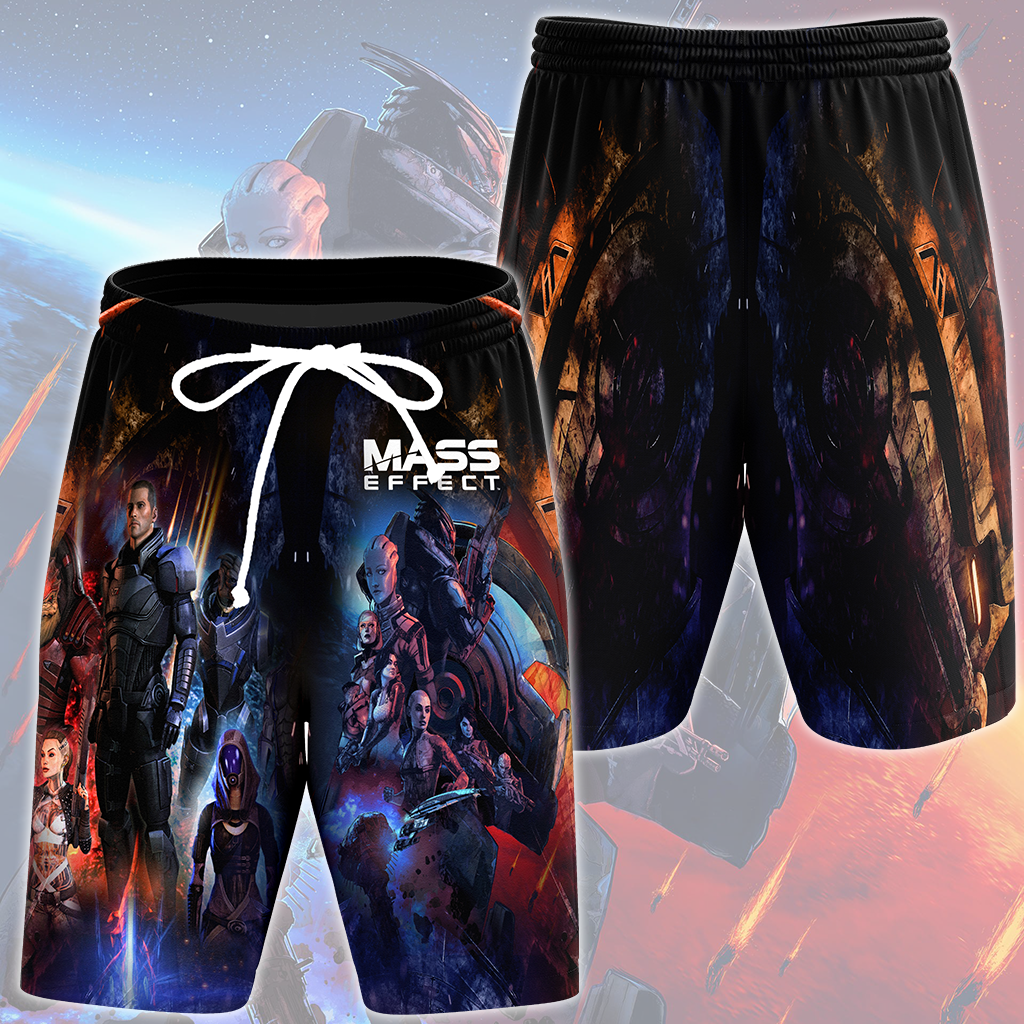 Mass Effect Legendary Edition Video Game All Over Printed T-shirt Tank Top Zip Hoodie Pullover Hoodie Hawaiian Shirt Beach Shorts Joggers Beach Shorts S 