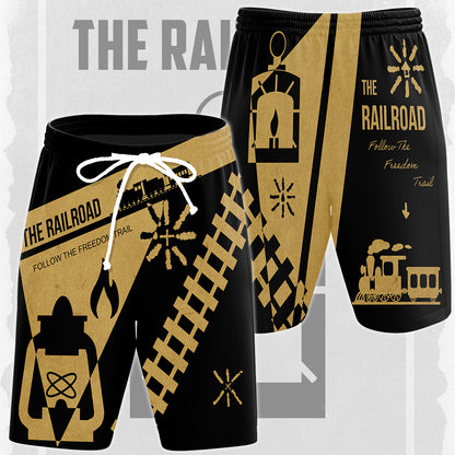 Fallout The Railroad Video Game All Over Printed T-shirt Tank Top Zip Hoodie Pullover Hoodie Hawaiian Shirt Beach Shorts Joggers