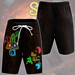 Slay the Spire Video Game All Over Printed T-shirt Tank Top Zip Hoodie Pullover Hoodie Hawaiian Shirt Beach Shorts Joggers Beach Shorts S 