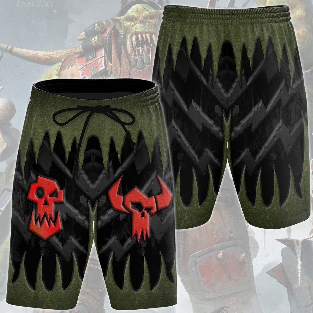 Warhammer 40K Ork Battleworn Insignia All Over Printed T-shirt Tank Top Zip Hoodie Pullover Hoodie Hawaiian Shirt Beach Shorts Joggers Beach Shorts