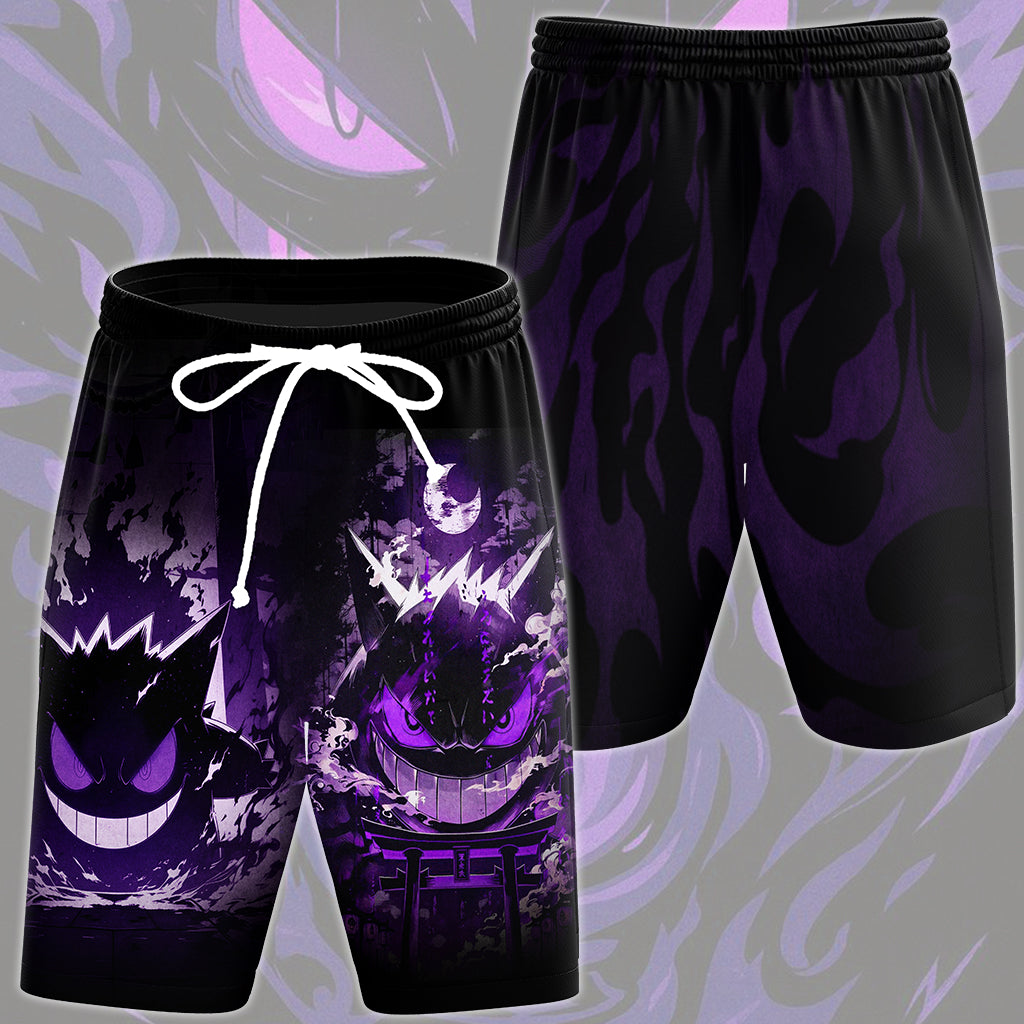 Pokemon Gengar Anime Video Game All Over Printed T-shirt Tank Top Zip Hoodie Pullover Hoodie Hawaiian Shirt Beach Shorts Joggers