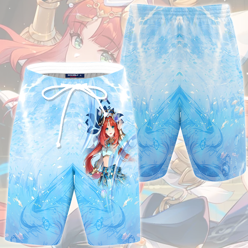 Genshin Impact Nilou Video Game All Over Printed T-shirt Tank Top Zip Hoodie Pullover Hoodie Hawaiian Shirt Beach Shorts Joggers Beach Shorts
