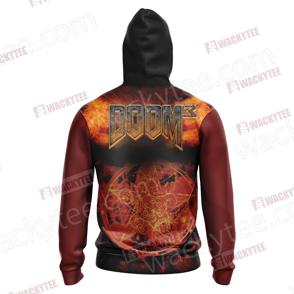 Doom 3 - Pentagram Unisex 3D T-shirt