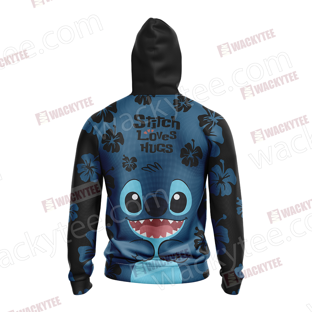 Stitch Loves Hugs Free Hugs Unisex 3D T-shirt