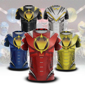 Power Rangers Dino Thunder Cosplay Unisex 3D T-shirt   