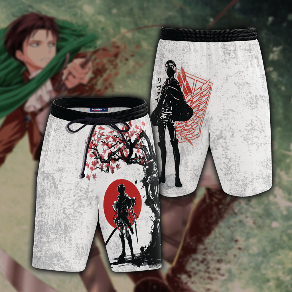 Attack On Titan: Levi New Version Unisex 3D T-shirt Beach Shorts