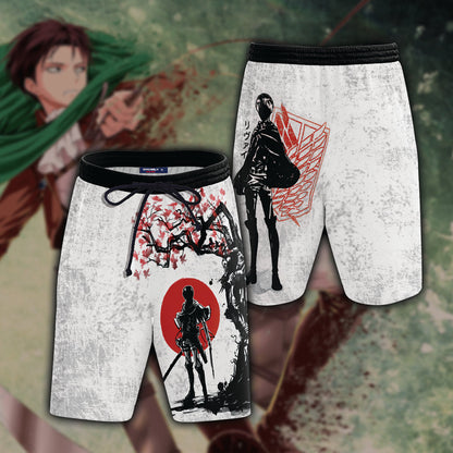 Attack On Titan: Levi New Version Unisex 3D T-shirt Beach Shorts