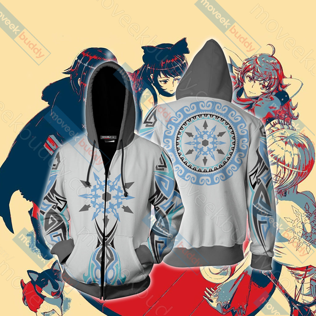 RWBY Weiss Schnee Symbol Unisex 3D T-shirt Zip Hoodie