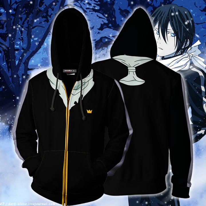 Noragami Yato Cosplay Zip Up Hoodie Jacket Version 2