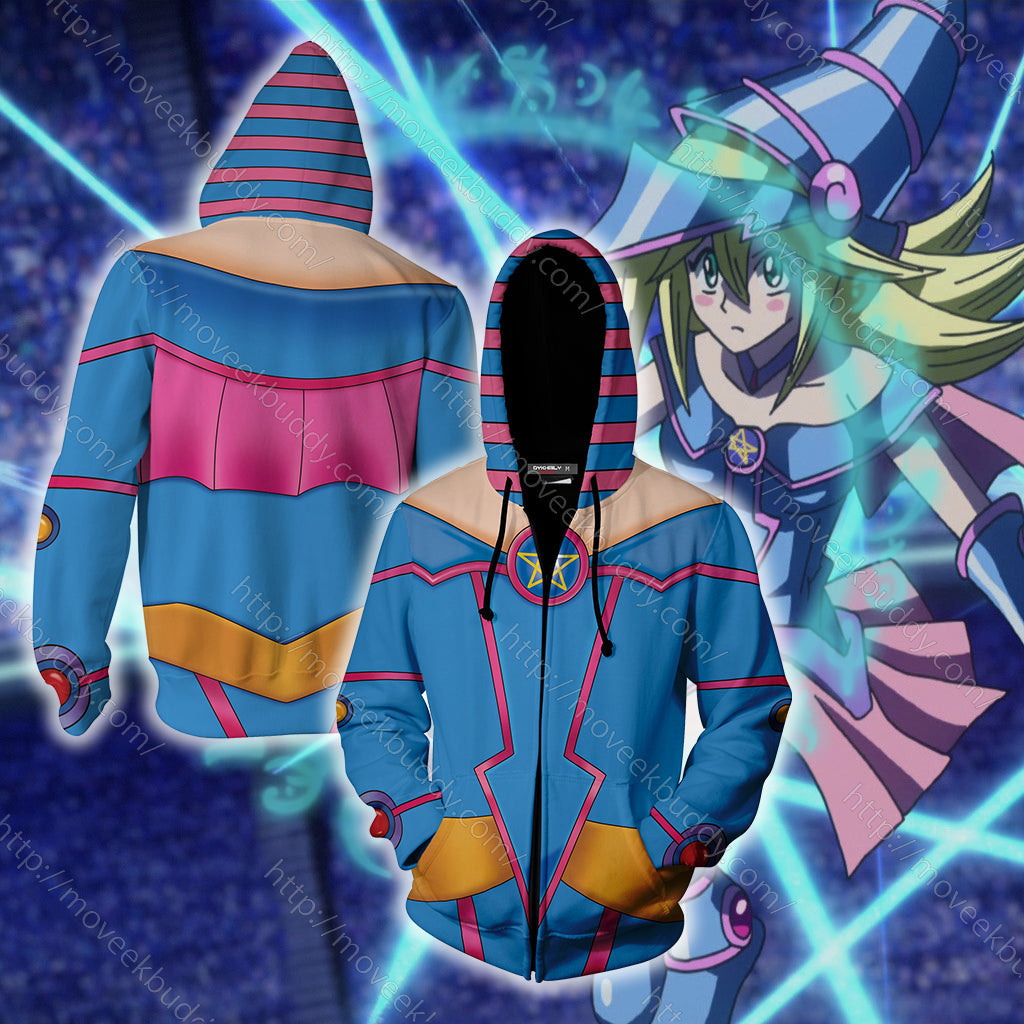 Yu-Gi-Oh! Dark Magician Girl Cosplay Zip Up Hoodie Jacket 5XL