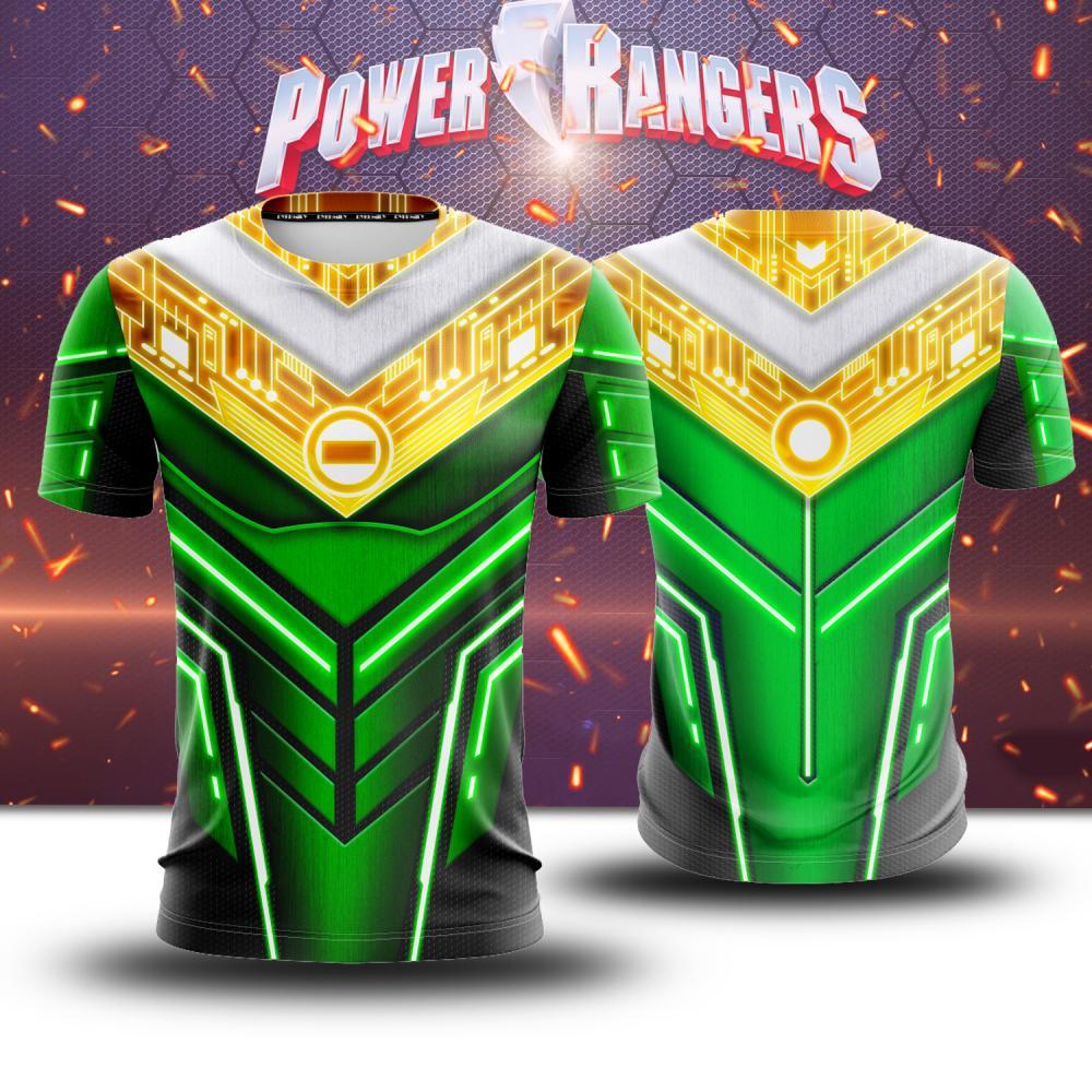 Power Ranger ZEO Cosplay Unisex 3D T-shirt Green Ranger