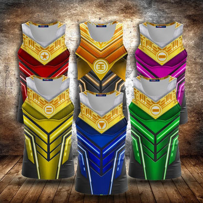 Power Ranger ZEO Cosplay 3D Tank Top Red Ranger