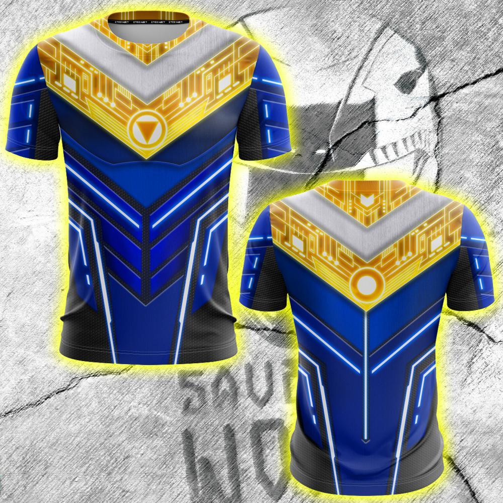 Power Ranger ZEO Cosplay Unisex 3D T-shirt Blue Ranger