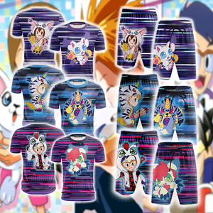 Digimon Tailmon New Look Unisex 3D T-shirt   