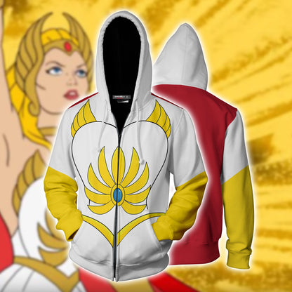 Shera Cosplay Princess Of Power Zip Up Hoodie Jacket 5XL
