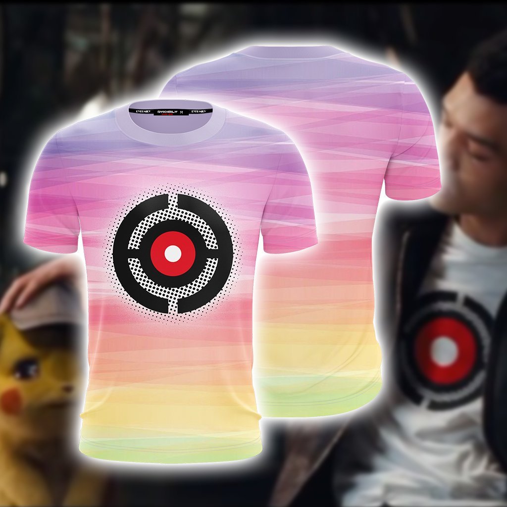 Pok̩emon Detective Pikachu 2019 Justice Smith Cosplay Unisex 3D T-shirt