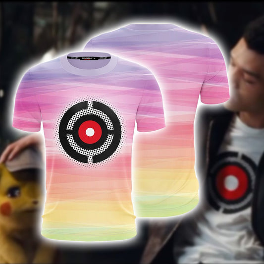 Pok̩emon Detective Pikachu 2019 Justice Smith Cosplay Unisex 3D T-shirt