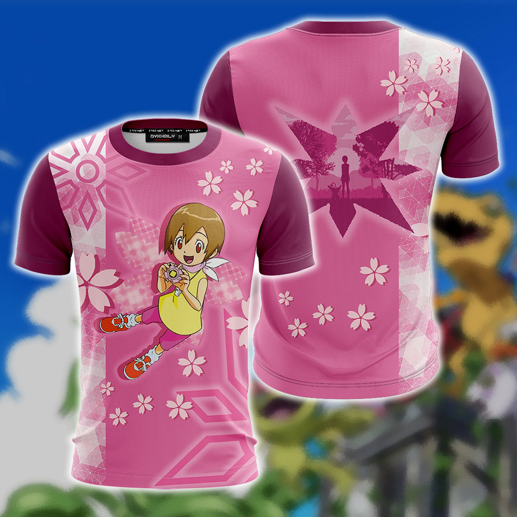 Digimon Yagami Hikari Unisex 3D T-shirt S  