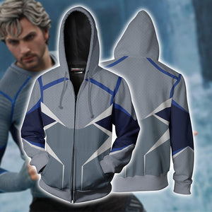 Quicksilver (Pietro Maximoff) Cosplay Zip Up Hoodie Jacket S  