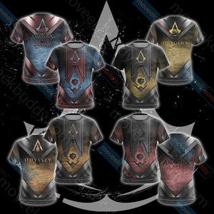 Assassin's Creed Unity Symbol New Collection Unisex 3D T-shirt   