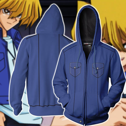 Yu-Gi-Oh! Katsuya Jonouchi Cosplay Zip Up Hoodie Jacket 5XL