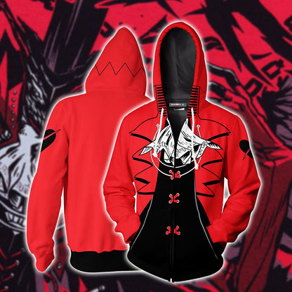 Persona 5 Soul Of Rebellion Cosplay Zip Up Hoodie Jacket 5XL