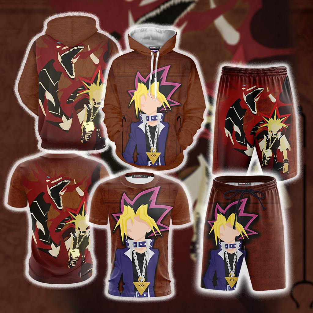 Yu-Gi-Oh! Yugi Muto And Slifer The Sky Dragon Beach Shorts