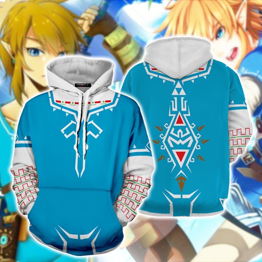 The Legend of Zelda: Breath of the Wild Link Cosplay New Look Zip Up Hoodie Hoodie