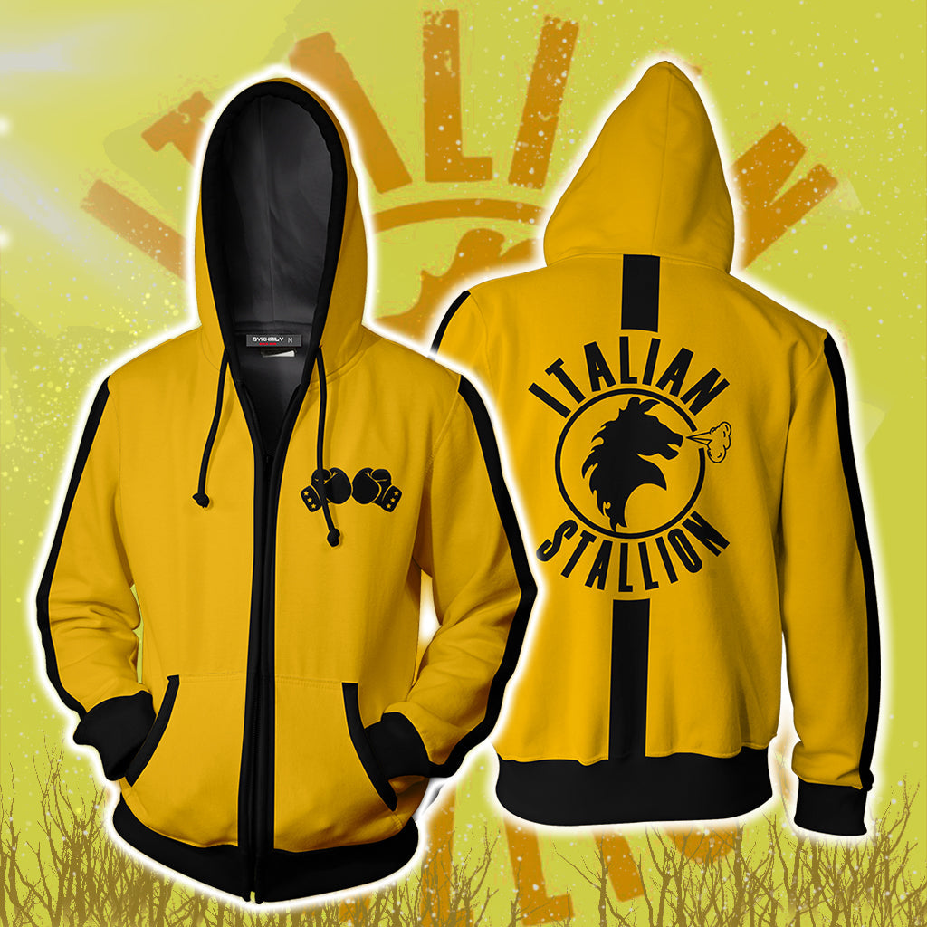 Rocky Balboa Italian Stallion Logo Unisex 3D T-shirt Zip Hoodie