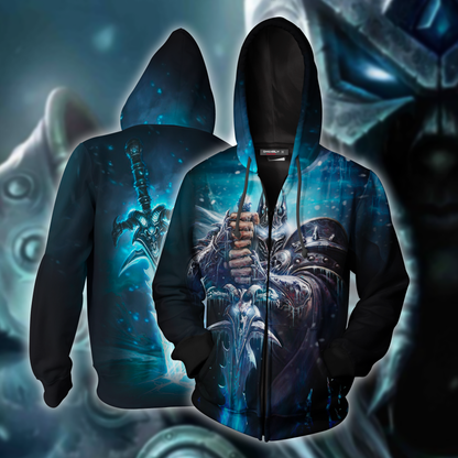 Lich King World Of Warcraft Zip Up Hoodie Jacket